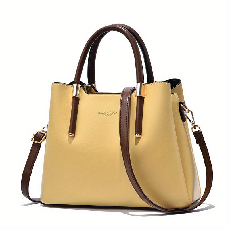 Elegant Women'S PU Handbag Bag-Lightweight Large Capacity Multi-Pocket Crossbody Shoulder Bag