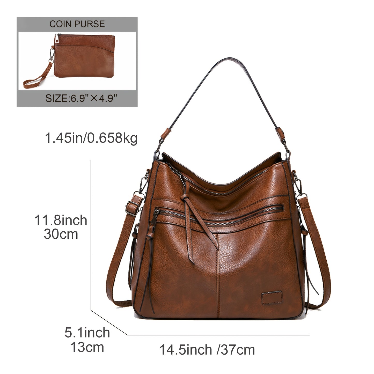 New fashion Europe and the United States trend double zipper Tote bag casual all-in-one ladies single shoulder crossbody bag