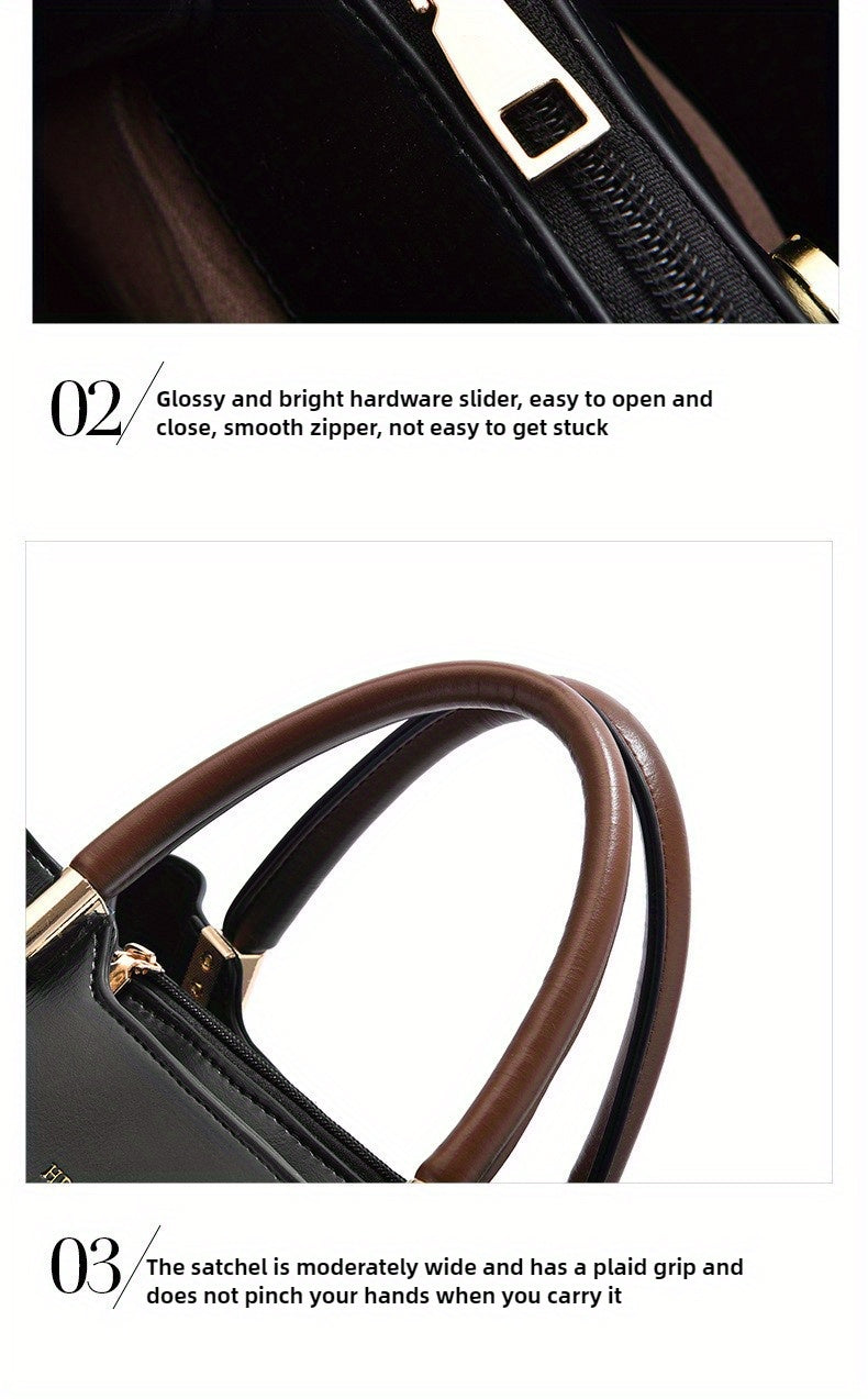Elegant Women'S PU Handbag Bag-Lightweight Large Capacity Multi-Pocket Crossbody Shoulder Bag