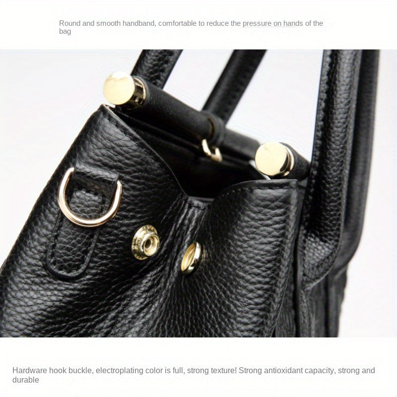 Crocodile Pattern Handbag - Fashionable Zipper Two Hand Handle Handbag - Perfect for Work and Office Use