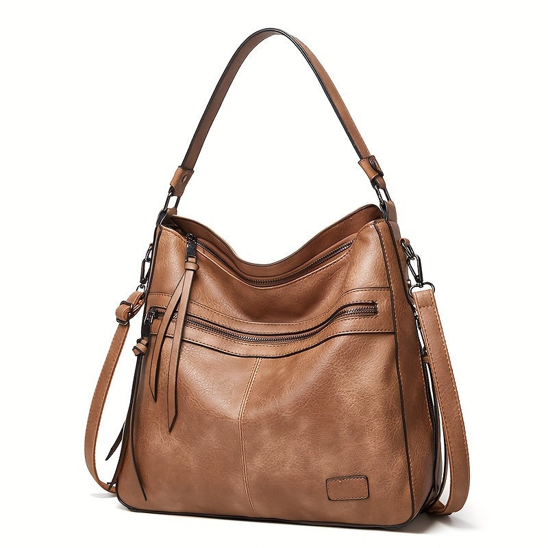New fashion Europe and the United States trend double zipper Tote bag casual all-in-one ladies single shoulder crossbody bag