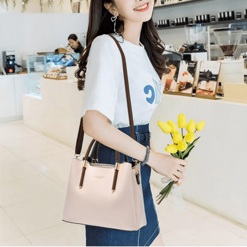 Elegant Women'S PU Handbag Bag-Lightweight Large Capacity Multi-Pocket Crossbody Shoulder Bag