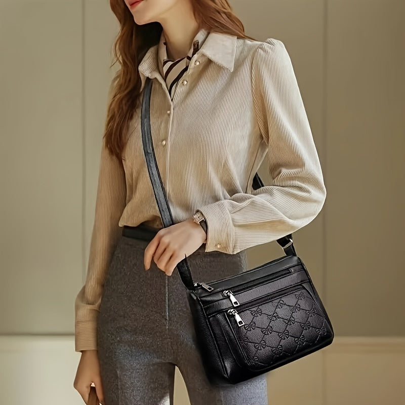 Women'S Casual And Fashionable Crossbody Bag.Durable, Wear-resistant, And Safe.Zipper And Adjustable Shoulder Strap.Can Hold Mobile Phones, Wallets, Cosmetics, And Daily Necessities.