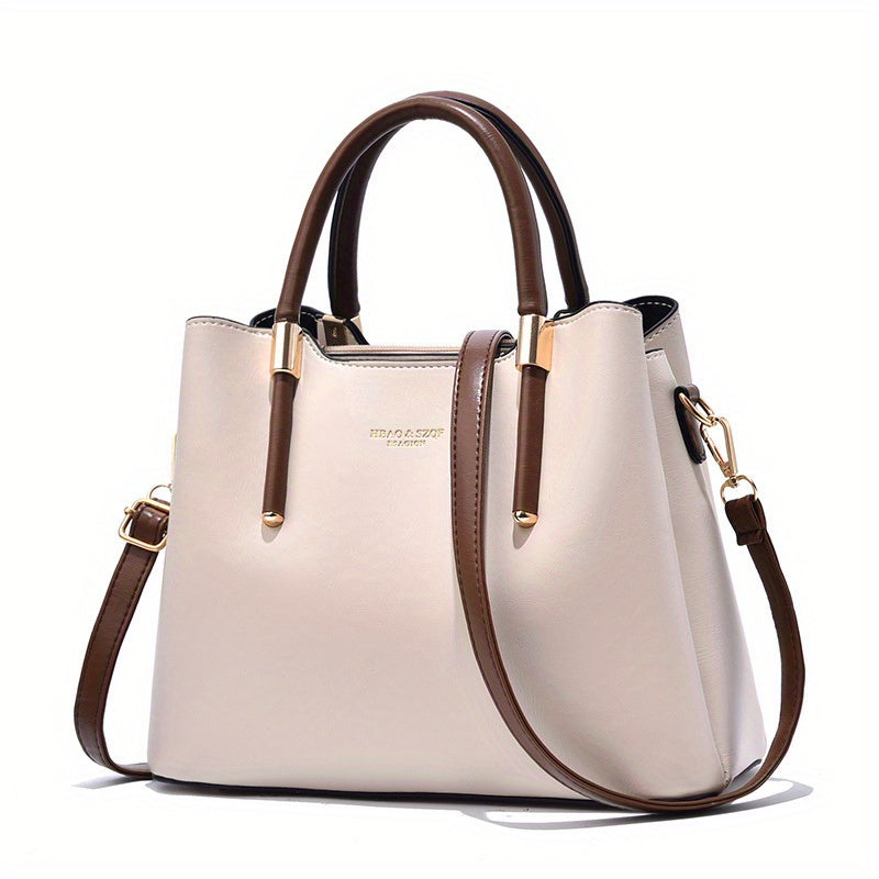 Elegant Women'S PU Handbag Bag-Lightweight Large Capacity Multi-Pocket Crossbody Shoulder Bag