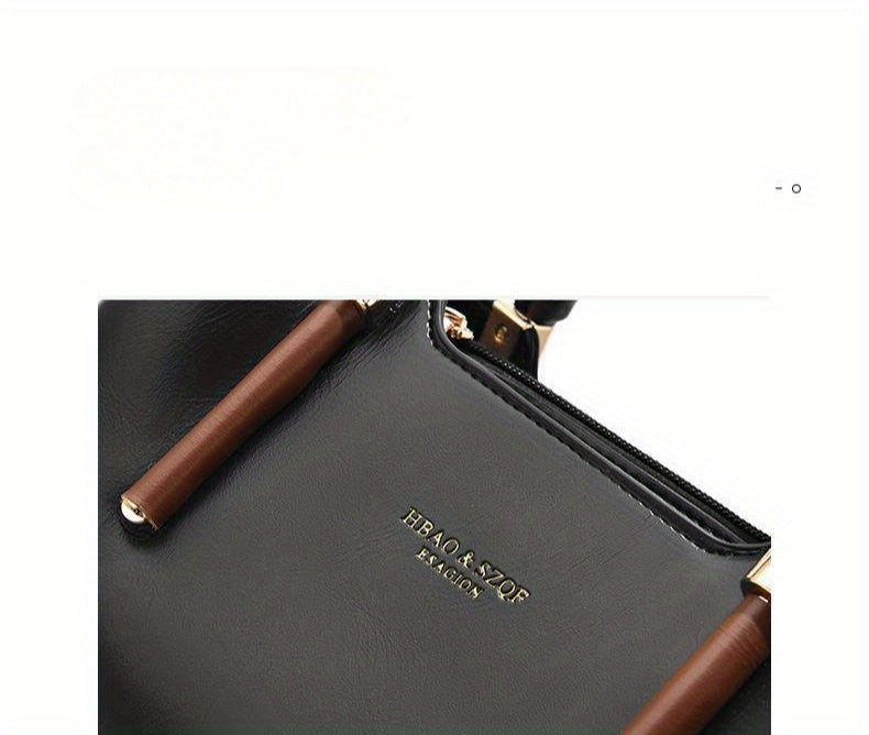 Elegant Women'S PU Handbag Bag-Lightweight Large Capacity Multi-Pocket Crossbody Shoulder Bag