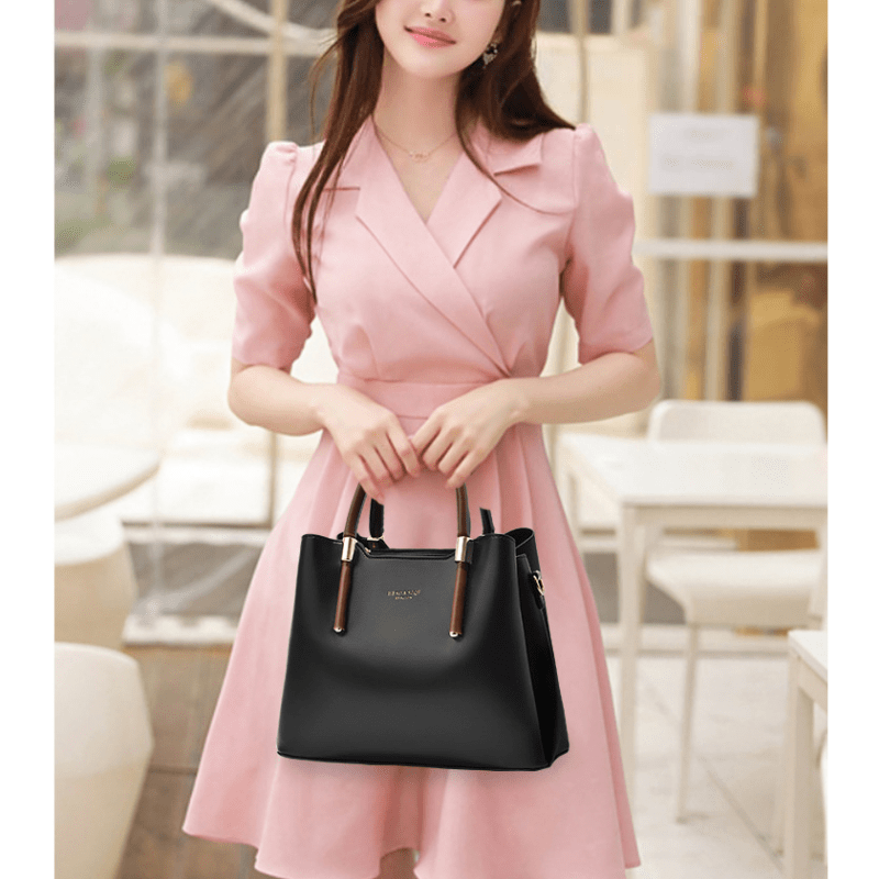 Elegant Women'S PU Handbag Bag-Lightweight Large Capacity Multi-Pocket Crossbody Shoulder Bag