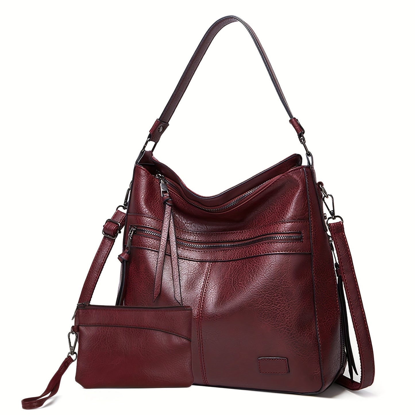 New fashion Europe and the United States trend double zipper Tote bag casual all-in-one ladies single shoulder crossbody bag
