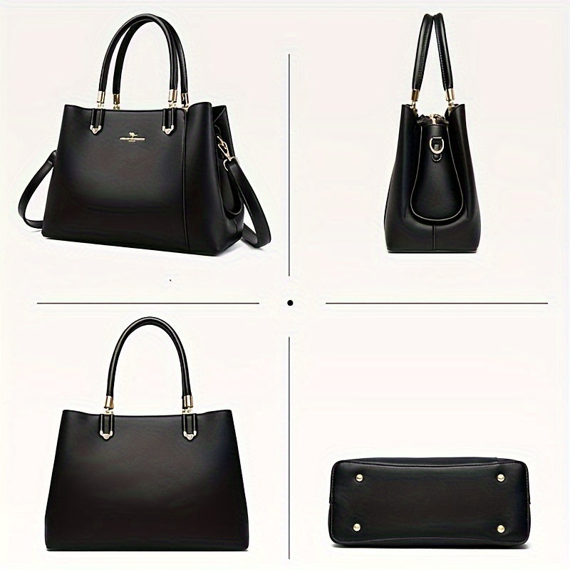 Ladies Handbags, Large-capacity Elegant Fashion Commuter Bags, Top Handle Side Pocket With Adjustable Belt, Office, Travel, Ladies Gifts, Mother'S Day Gifts, Christmas Gifts, Valentine'S Day Gift